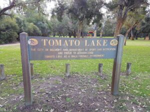 Tomato Lake Reserve sign